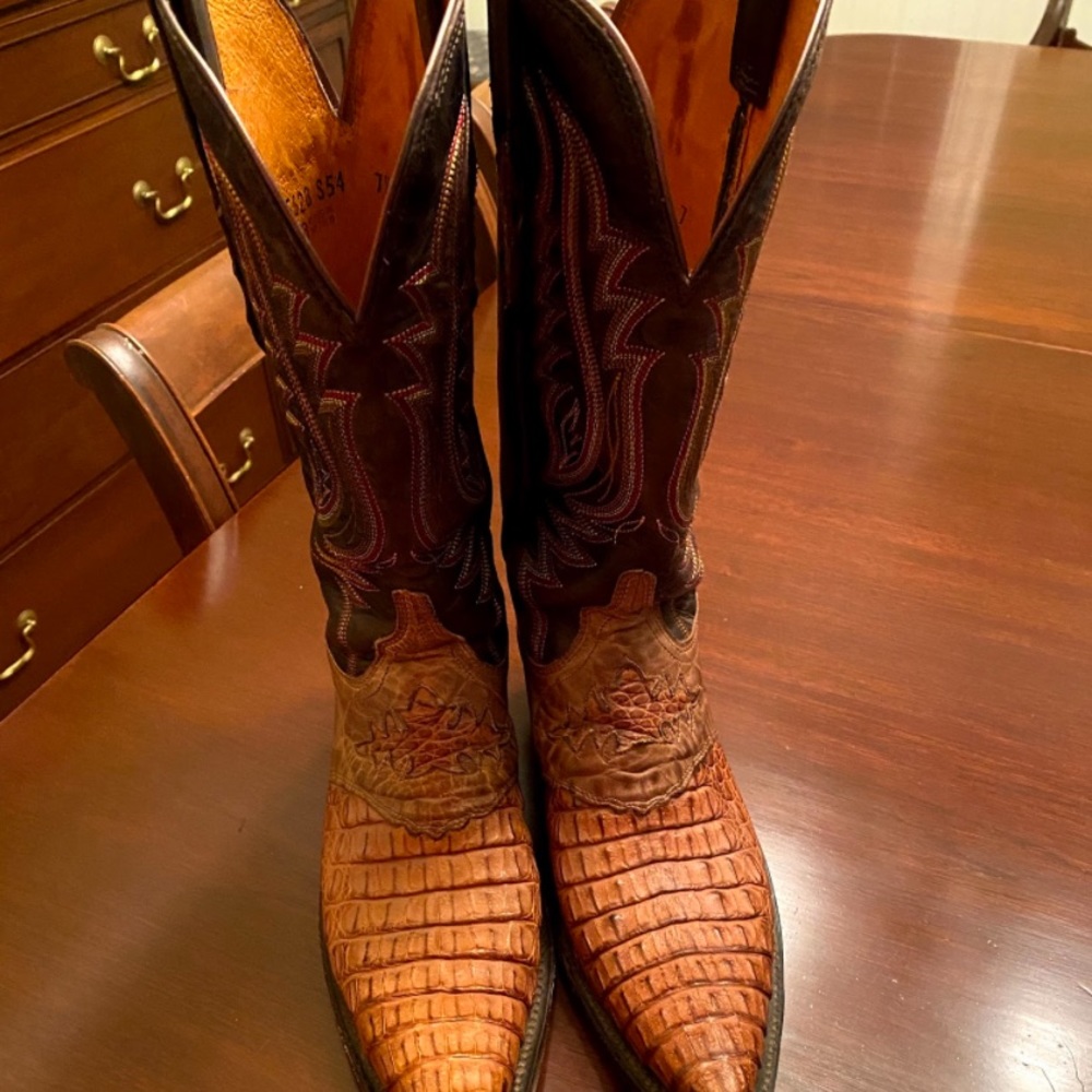 Lucchese Caiman Croc Boots
